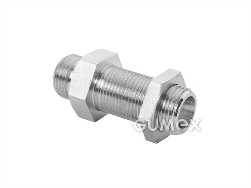 Šroubení vysokotlaké - panelová spojka, vnější závit  M20x1,5 S + kontramatka, těžká řada, délka 60mm, 